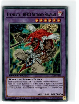 Yu-Gi-Oh! Speed Duel Elemental Hero Necroid Shaman Common SGX2-ENE11 Lightly-image