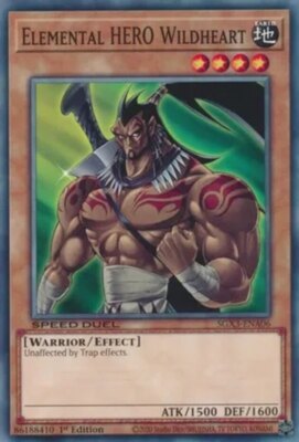 Yugioh! Elemental HERO Wildheart - SGX3-ENA06 - Common - 1st Edition Near Mint, -image