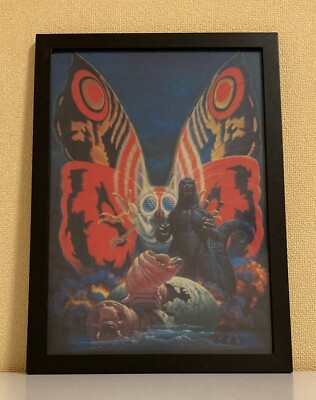 GODZILLA VS Mothra clear file poster Wall hanging Ohrai Noriyoshi artwork JAPAN-image