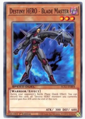 x3 Destiny HERO - Blade Master SGX1-ENB04 Common Yugioh -image