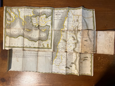 1828 Scripture Map; Palestine; As Is-image