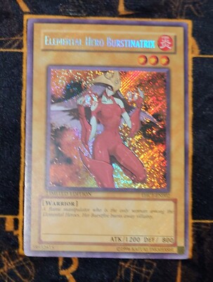 YUGIOH Elemental Hero Burstinatrix EHC1-EN002 Secret Rare Limited Edition Played-image