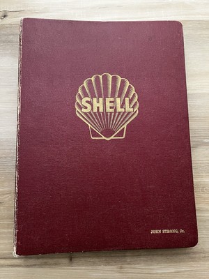 Vintage 1960s Shell Oil Co Leather Bound Map Book United States-image