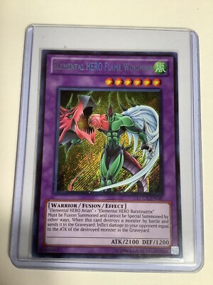 Yugioh TCG Elemental HERO Flame Wingman Secret Rare LCGX-EN045 M/NM-image