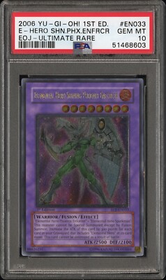 YUGIOH PSA 10 Elemental Hero Shining Phoenix Enforcer EOJ-EN033 Ultimate 1st Ed-image