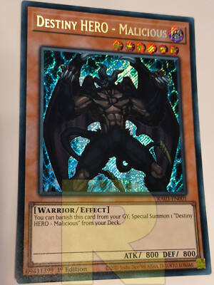 Malicious Hero Of Destiny / Destiny HERO® Rare Secret® RA03-EN001® English-image