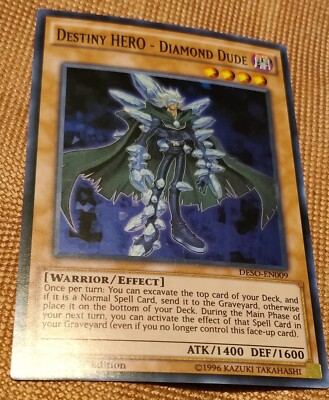 1x Yu-Gi-Oh! Destiny HERO - Diamond Dude - DESO-EN009 - SuperRare  - 1st Ed - NM-image