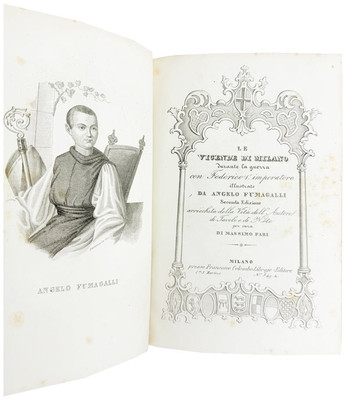 Angelo Fumagalli / Le Vicende di Milano / 2nd ed w/ map / 1854 -image