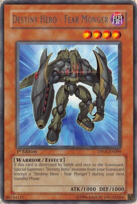  DP 5: Aster Phoenix 1st Ed, Destiny Hero - Fear Monger (Mod/Hvy Play)	p2-24533-image