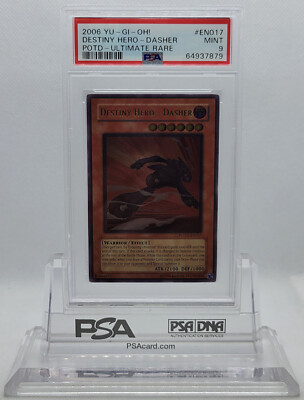 YUGIOH POTD-EN017 DESTINY HERO DASHER ULTIMATE RARE PSA 9 MINT #64937879-image