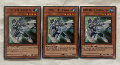 3X Elemental HERO Bubbleman - LCGX-EN012 - Common - 1st Edition  YuGiOh MP-image