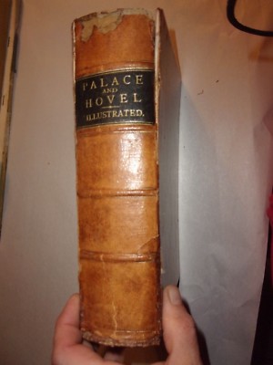 RARE 1873 PALACE AND HOVEL HIGH & LOW LIFE LONDON ENGLAND UK MAP - LOTL-image