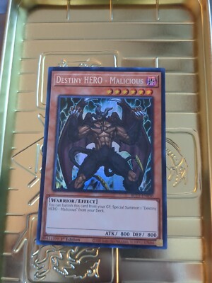 1x Destiny HERO - Malicious BLC1-EN030 Silver Ultra Rare First Edition Near Mint-image