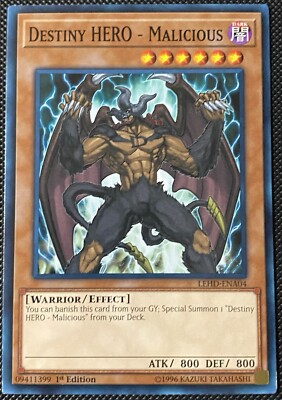 Destiny HERO - Malicious LEHD-ENA04 Legendary Hero Decks 1st Edition-image
