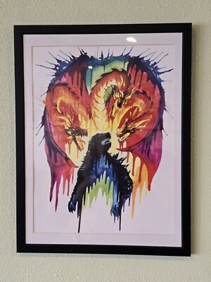 watercolor painting print, anime,new, 11x15