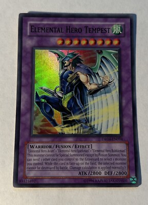 YuGiOh! Elemental Hero Tempest DR04-EN094 Super Rare Holo LP-image