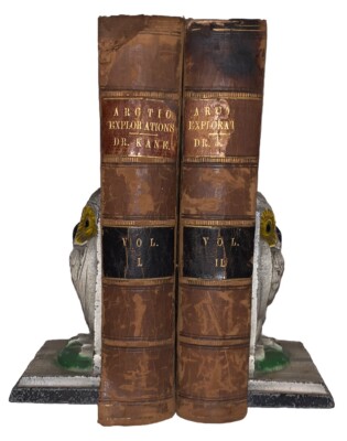 1856, 1st, KANE, ARCTIC EXPLORATIONS, SECOND GRINNELL EXPEDITION, 2 Vol, w MAPS-image
