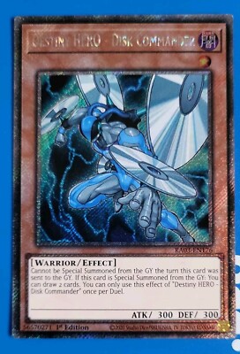 Destiny - Hero - Disk Commander - Platinum Secret - RA03-EN176 - New - YuGiOh -image