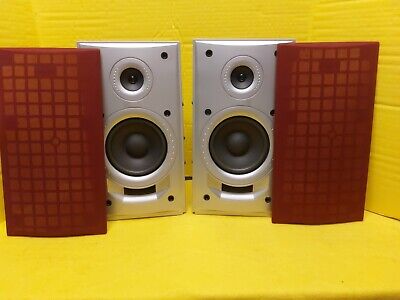 FISHER SLIM2000 AM/FM STERO CD PLAYER - DETACHABLE SPEAKERS -RED Tested-image