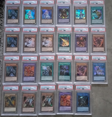 23 PSA graded Yugioh cards, for one price (MP22 Tin of the Pharaoh's Gods)-image