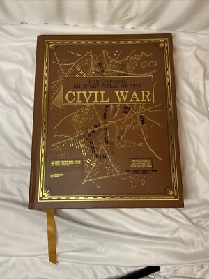 Military Atlas Of The Civil War Easton Press Leather Excellent Condition! 17x12”-image