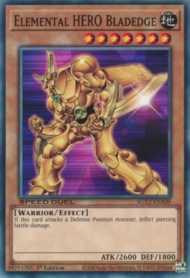 Yugioh! Elemental HERO Bladedge - SGX2-ENA09 - Common - 1st Edition Near Mint, E-image