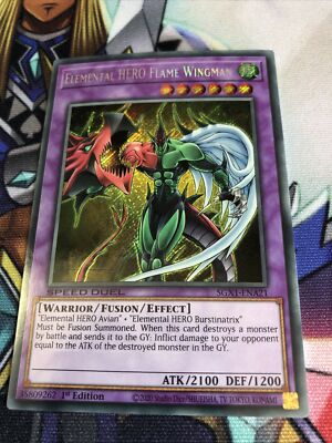 Speed duel - NM Elemental HERO Flame Wingman - SGX1 - Secret Rare - 1st.Ed.-image