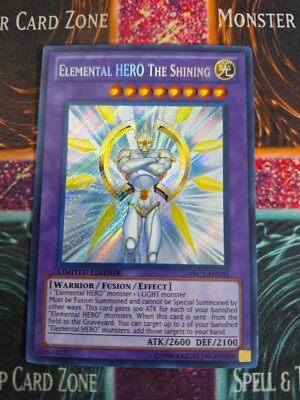 Yu-Gi-Oh! Elemental HERO The Shining PRC1-ENV01 Limited Secret Rare Near Mint a1-image