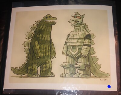 Godzilla Vs Mechagodzilla Art Print Showdowns Mondo Poster Scott C Campbell RARE-image
