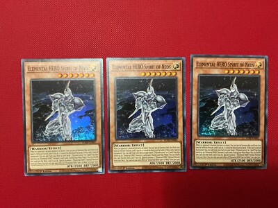 3x Elemental HERO Spirit of Neos - Super Rare - POTE-EN001 - 1st Edition NM-image