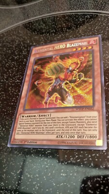 1x Yu-Gi-Oh! Elemental HERO Blazeman - WSUP-EN032 - Prismatic Secret - 1st - NM-image