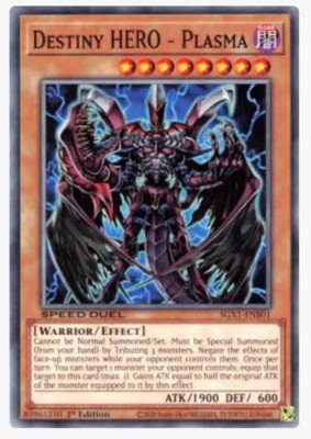 x3 Destiny HERO - Plasma SGX1-ENB01 Common Yugioh -image