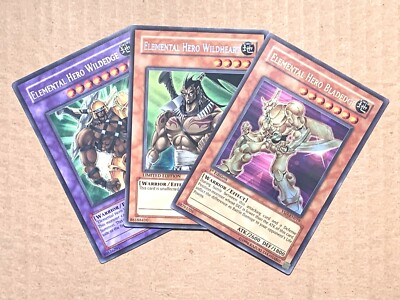 yugioh Elemental Hero Wildedge EEN-EN035 wildheart GSE-EN001 Bladedge YSD-EN019-image