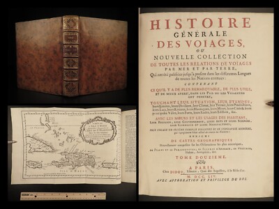 1754 Voyages of Christopher Columbus Atlas MAPS CORTEZ Aztecs Mexico Illustrated-image