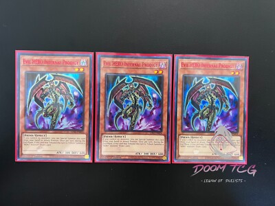 Yugioh Evil HERO Infernal Prodigy LDS3-EN024 1st Ed UR 🔴 “(x3) E. HERO Support”-image
