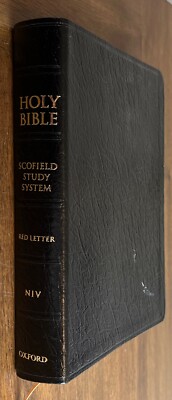 2004 Holy Bible Scofield  Study System 6374RRL Red Letter + Index + Maps-image