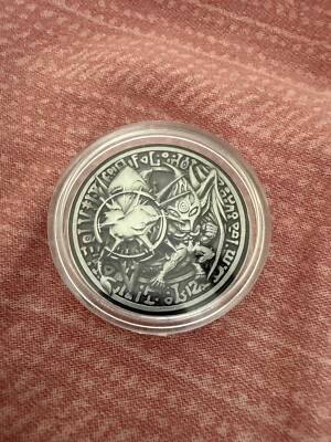 Yu-Gi-Oh! - Elemental Hero Flame Wingman - YCS Pre-Reg Coin - Official - Silver-image
