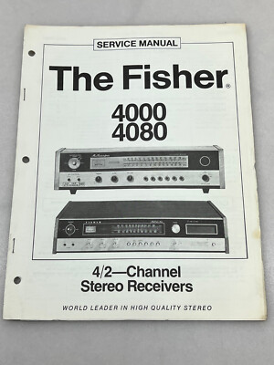 Fisher Model 4000 4080 Original Service Manual Free Shipping-image