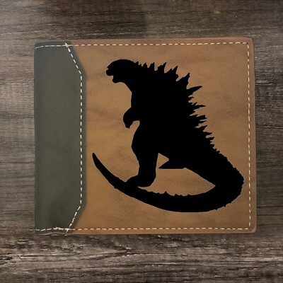 Godzilla Leather Wallet Bifold Premium Quality NEW-image