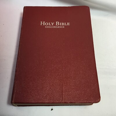 Holy Bible KJV World Publishing Concordance White Red Letter Self-Pronouncing-image