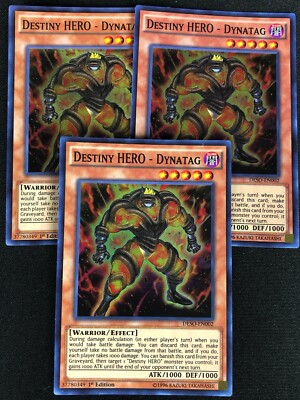 YUGIOH DESTINY HERO DYNATAG DESO-EN002 1ST SUPER X3 (NM)-image