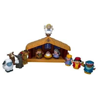 Vtg Fisher Price Little People Christmas Story Nativity Light/Sound-Incomplete-image