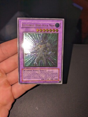 Yugioh Elemental Hero Aqua Neos POTD-EN031 1st Ed Ultimate Rare Light Play.-image