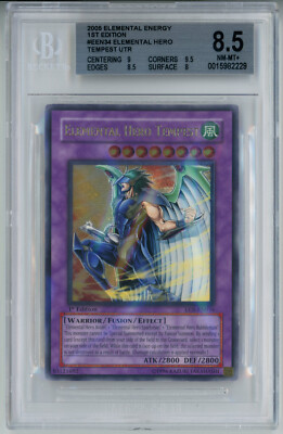 2005 YUGIOH 1ST EEN-EN034 ELEMENTAL HERO TEMPEST ULTIMATE BGS 8.5 NM #0015982229-image