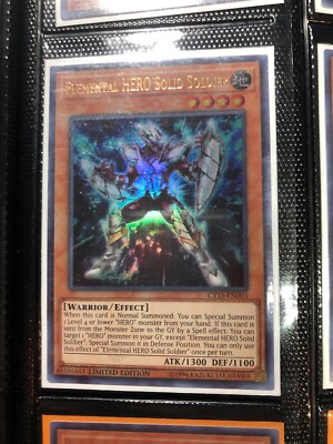  Yugioh Elemental Hero Solid Soldier Ultra Rare CT15 Near Mint-image