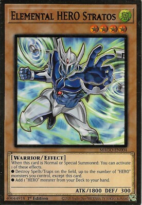 Elemental HERO Stratos MAGO-EN004 1st Ed nm Gold-image