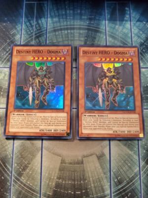 Yugioh - Destiny HERO - Dogma LCGX-EN128 NM 1st ed Super Rare x2-image