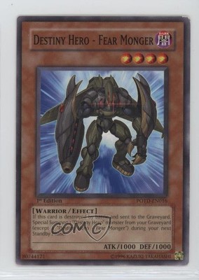 Destiny HERO - Fear Monger 1st Ed. YuGiOh Power of the Duelist #POTD-EN016 0rq9-image