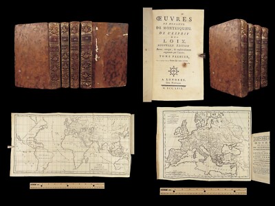 1769 Montesquieu Spirit of the Laws MAPS Political Government Democracy LAW 4v-image
