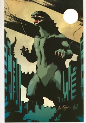 Alex Ogle SIGNED Godzilla in Tokyo Comic Art Print / Giant Monsters /  Kaiju-image